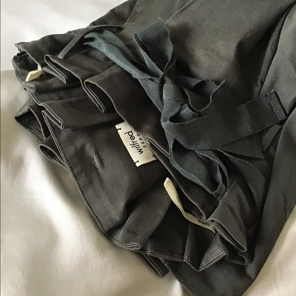 Wilfred Aritzia Green Pencil Midi Skirt